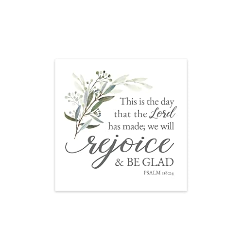 This Is The Day The Lord Has Made Beverage Napkins / 48 Bible Verse White Cocktail Napkins / 4 3/4