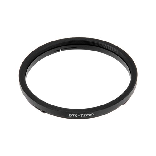 Fotodiox Bayonet 70 B70-72mm Step Up Filter Adapter Ring for Hasselblad, Anodized Black Metal Filter Adapter Ring