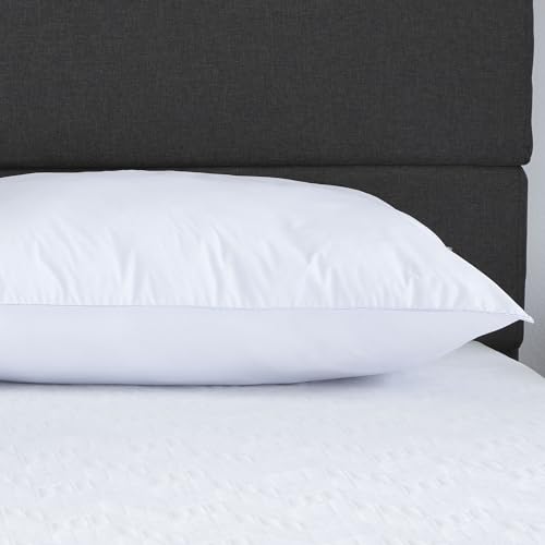 Almohada de cama microfibra tamaño King blanca miniatura 3