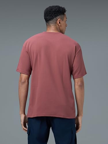 Image of TECHNOSPORT Men's Relaxed Fit Graphic Print Half Sleeve Active Out T-Shirt with Techno Dry for Sports, Running & Regular Use