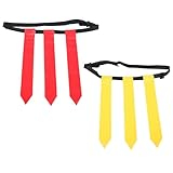 ARTSEWPLY Set 2 Cinture da Flag Football Regolabili in Nylon e PVC con Bandiere Colorate per Allenamento Rugby Gioco All’Aperto e Partite per Ragazzi Adolescenti e Adulti