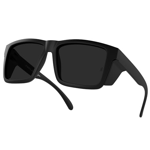 MAXJULI XXL Size Z87 Sunglasses with Side Shield for Big Wide Heads Men TR90 Ultralight UV400 Protection Glasses 8228S (Grey)4