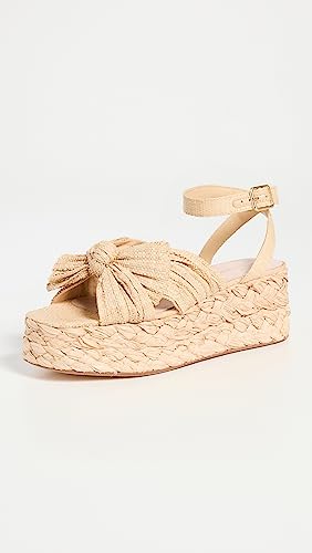 Loeffler Randall Women's Gaby Pleated Bow Bow Braided Espadrilles2