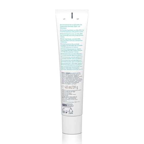 Image of CeraVe Blemish Control Gel with 2% Salicylic Acid and Niacinamide, Treats Blemish-Prone Skin By Reducing Acne and Blackheads. Acne Spot Treatment Gel Minimises Pores & Prevents Breakouts, 40ml
