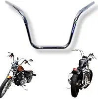 GUIDÃO PARA CUSTOMIZAÇÃO DE MOTO [CROMADO] 20cm