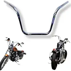 GUIDÃO PARA CUSTOMIZAÇÃO DE MOTO [CROMADO] 20cm