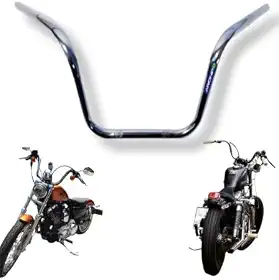 GUIDÃO PARA CUSTOMIZAÇÃO DE MOTO [CROMADO] 20cm