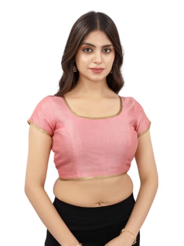 Indian Designer Readymade Bollywood Party wear Style Sari Blouse for Women Coral Pink Indian Designer Readymade Bollywood Party wear Style Sari Blouse for Women Coral Pink