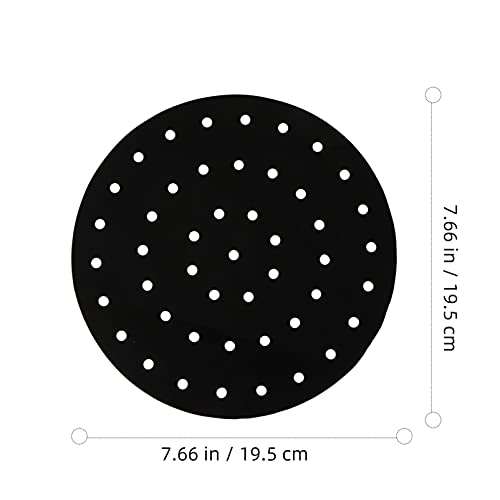 Yardwe 4Pcs Fritadeira Ar Forros Rodada Reutilizável Silicone Anti- Aderente Fritadeira Ar Esteiras