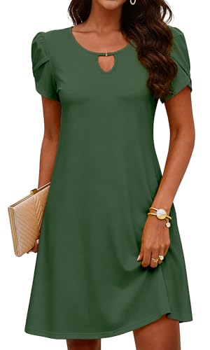 Image of COSSEN Women's Summer Casual Tshirt Dress Crew Neck