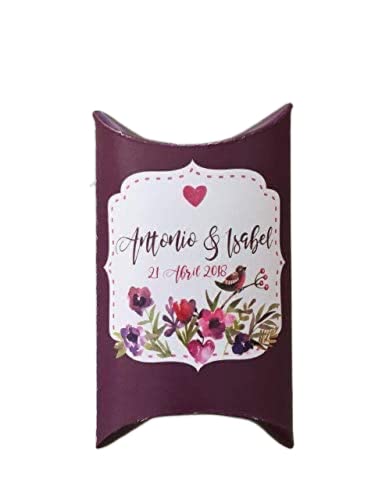 CAJITAS PARA KIT DE SUPERVIVENCIA BODAS 50 UNIDADES PERSONALIZADAS