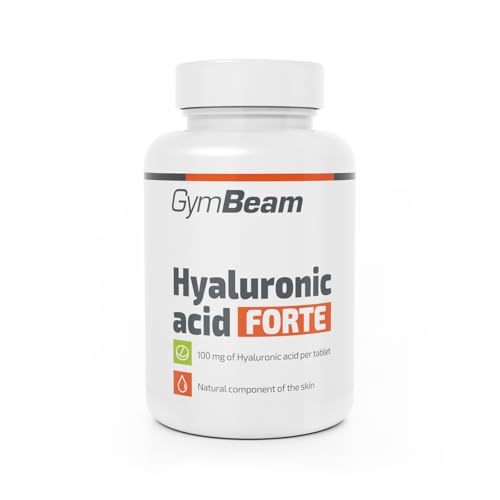 GymBeam Hyaluronsäure Forte (Kapseln) - Hyaluron für jugendliche Haut, Hydratation, Gelenke & Haare, natürliche Bestandteile, vegan, höherer Hyaluronsäuregehalt für optimale Ergebnisse (90 Tabletten)