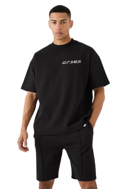 sqf Men's Cottonblend, Black, Half Sleeve Round Neck Back Font Printed and Oversized Fit, Graphic T-Shirt-picture-51