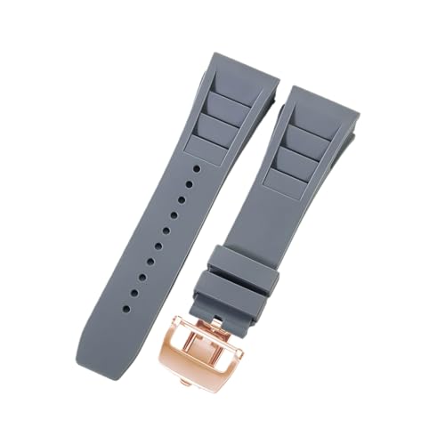 Bracelet Richard Mille RM-11 en silicone 25mm respirant et boucle en métal pour montre de sport