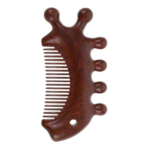 Ipetboom Handmade Sandalwood Massage Comb for Scalp and Hair Care Multi Functional Wooden Head Tool for and Relaxation Light Brown for Men