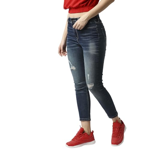Image of Pepe Jeans Women's Dion Skinny Fit High Waist Ankle Length Jeans