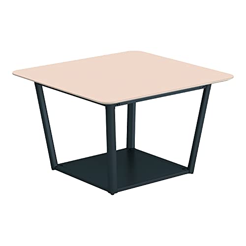 【メーカー配送・設置・組立】コクヨ ミーティングテーブル リージョン 正方形 ボックス脚 ミドルローテーブル 幅105×奥行105×高さ62.4cm リノリウム天板 パウダー 脚ブラック LT-RG1010MLE6AF85