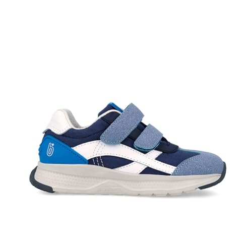 Baskets bleues et blanches pour enfant Biomecanics en cuir souple