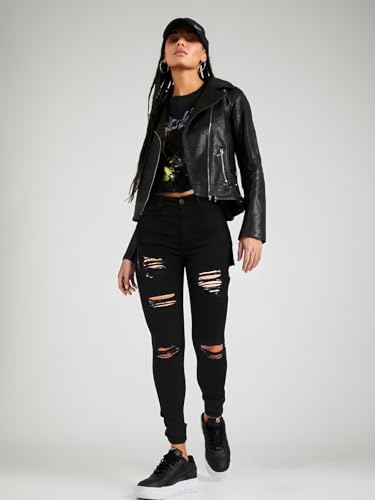 LONGBIDA High Waisted Ripped Skinny Jeans for Women Slim Fit Stretchy Distressed Jeans Y2K Destroyed Ankle Denim Pants