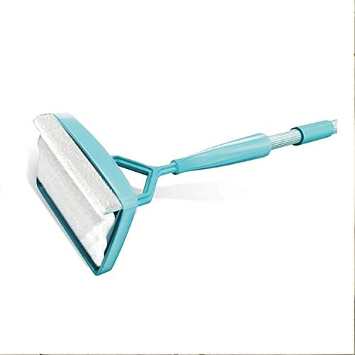 Baseboard Cleaner Tool with Handle, 5 Reusable Cleaning Pads, No-Bending Mop Baseboard Cleaner Tool Long Handle Adjustable Baseboard Molding Tool for Bathroom Microfiber Cleaning
