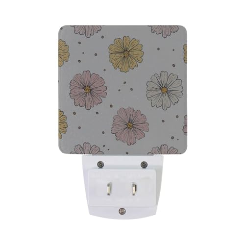 Luz nocturna decorativa con flores cartoon, sensor miniatura 6