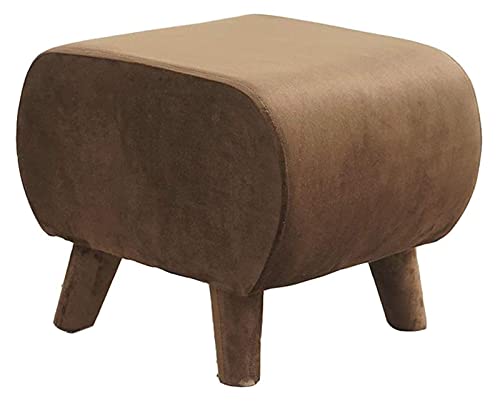 Tabouret repose-pied bas avec assise coussin tissu - 2
