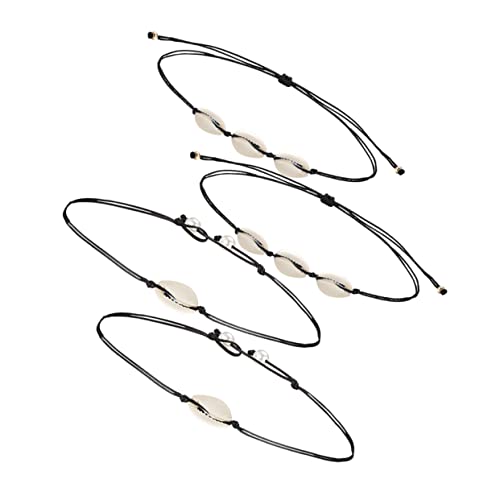 Collier de coquillages pour femme Healvian 4 pièces avec bijoux simples en perles