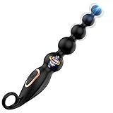 Hisecret アナルビーズ アナルプラグ 5連アナルビース 前立腺刺激ビース バイブ アナル拡張 アナル開発 7振動モード 男女兼用 USB充電式 静音 初心者向け アダルグッズ 大人のおもちゃ