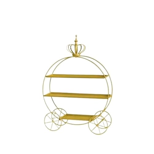 CFY652 Soporte Tarta Expositor de postres Europeo, Expositor de Pasteles Multicapa, Expositor de Cupcakes de 3 Capas Cake Stand(Gold)