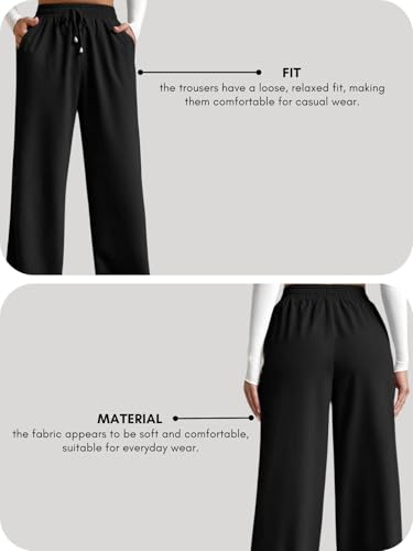 Image of Leriya Fashion High Waist Trousers for Women - Flared Korean Style Formal Pants | Elegant Workwear for Office, College & Events (Available in Plus Size