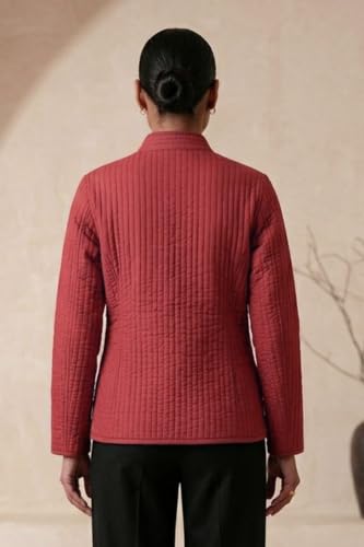 Image of Reversible Jacket for Women | Double Sided Quilted Jacket | Reversible Winter Jacket for Women | Stylish Ethnic Printed Jacket | Warm & Comfortable Casual Outerwear