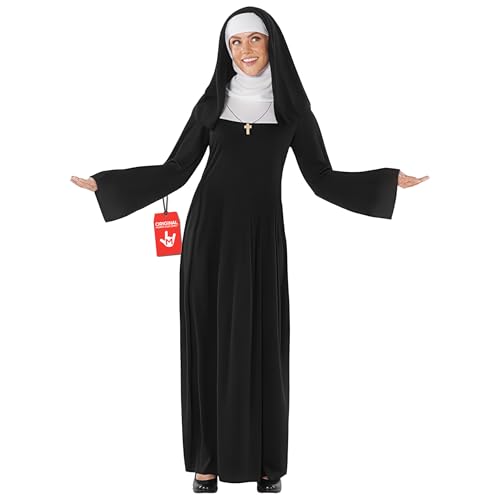 Fun Shack Nonnenkostüm Damen Kostüm Nonne Damen Nonnen Kostüm für Halloween Karneval & Fasching XL