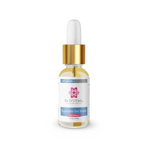 Rx Systems PF Reparative Eye Serum - Vegan Formula with 8 different Peptides, Plant Extracts & No Fillers, Paraben, or Silicone! Eye Cream for Puffiness and Bags Under Eyes - Under Eye Serum