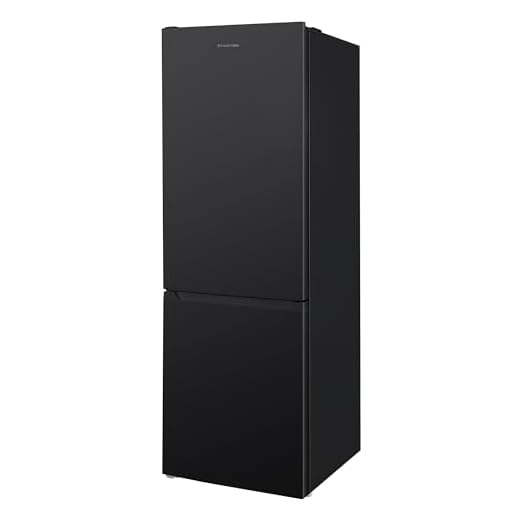 Russell Hobbs Freestanding Fridge Freezer Black 186x60cm Total No Frost 60/40, 210L Fridge Space, 83L 4 Star Freezer, Adjustable Thermostat, 2 Year Registered Guarantee RH186FFFF60B