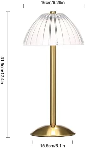 Shineslay USB Rechargeable LED Desk Lamp Cordless Table Lamp with Touch Control Dimmable 3 Light Colors Bedside Lamp Reading Lamp for Bars Restaurants Coffee Shop