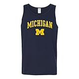 Michigan Wolverines Arch Logo Mens Tank Top - 2X-Large - Navy