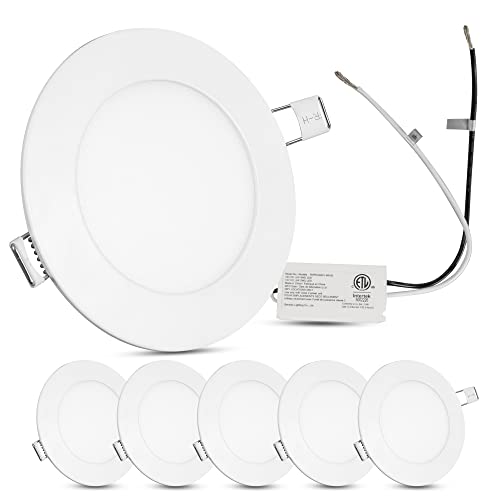 Photo 1 of Facon 3 Inch LED RV Puck Light, 6Packs Full Aluminum Recessed Light Down Light, Slim Panel Light with Flat Trim, 12V DC Interior Light