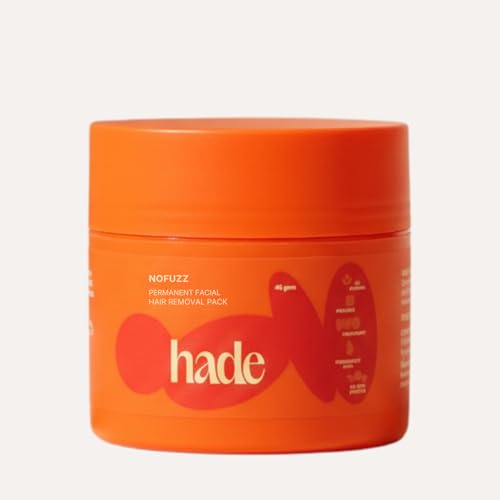 Image of NOFUZZ Turmeric Herbal Permanent Facial Hair Removal Pack | Painless Hair Removal | Lightens Thick Facial Hair | No Irritation, No Skin Rashes | 45g