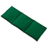 Cojín térmico compartimentado en 3 con pepitas de uva 20x50cm - Verde - Saco térmico para microondas - Calor y frío - Almohada térmica con semillas