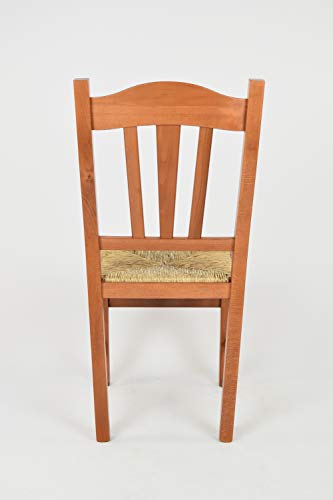Miniatura 5 de Tommychairs - Set 4 Sillas Silvana Para Cocina Y Comedor, Estructura En Madera De Haya Color Cerezo Y Asiento En Paja