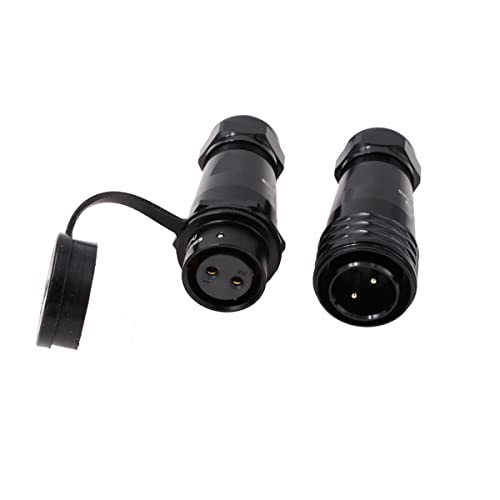 SZRMCC WEIPU SA2010 SA2011 2 pin Waterproof Connector Aviation Circular Connector IP67 Male and Female connectors for Bluetti Industrial Device Power (SA2010/P2+SA2011/S2)