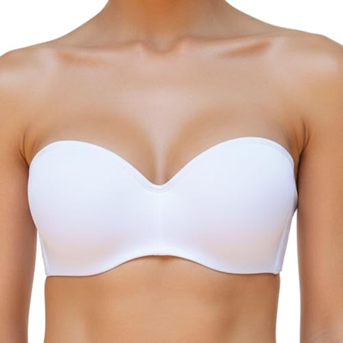 DEMILLUS Sutiã Tomara Que Caia Com Sustentação Com Bojo Reforçado, Branco, 50