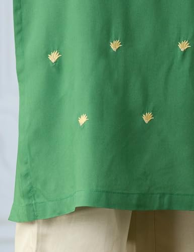 Image of Amazon Brand - Myx Women Embroidered Straight Fit Kurta (Available in Plus Sizes)