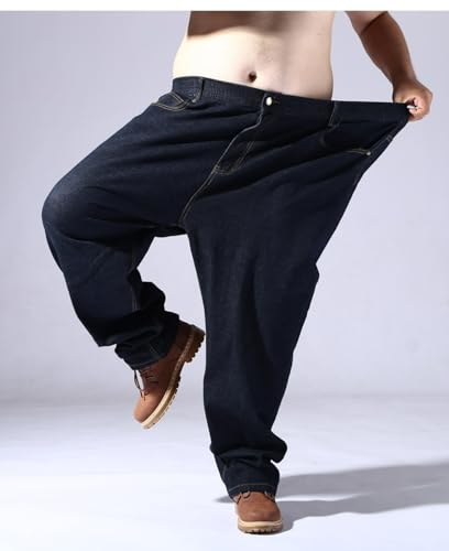 Jeans Pants Trouser Denim Large Size Trendy Fat Plus Straight Tube Loose Casual Commuting Business for Men3