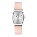 PAUL HEWITT Reloj de muñeca para Mujer en Acero Inoxidable Modern Edge Silver Sunray - Reloj de Pulsera Plateado con Correa de Cuero en Color Carne, Reloj de Cuero para Mujer