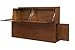 memomad Bali Headboard Storage Bookcase Style with 4 Doors Compartments (King Size, Caramel Brown Wood)