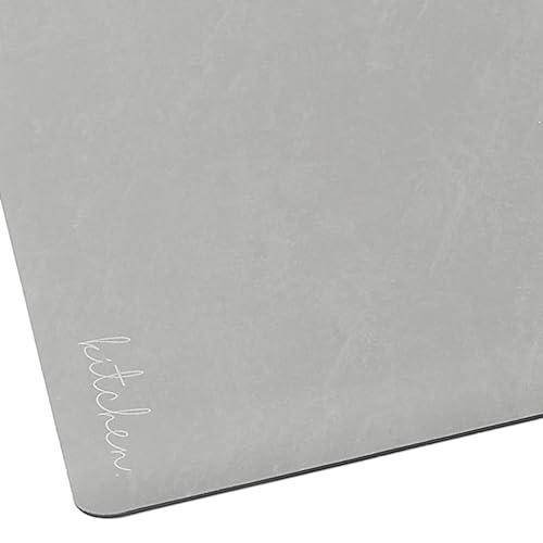Uxcell Modern Anti Slip Kitchen Mat Set of 1 Non Skid Cushioned Kitchen Mats for Floor Waterproof Comfort Kitchen Mat Grey 45 x 70 cm - Image 3