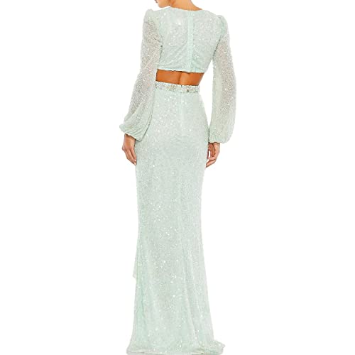 Mac Duggal Womens Cut-Out Long Evening Dress Green 0 #TOP1