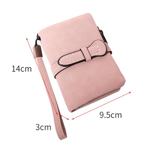Women'S Short Wallet PU Leather Slim Bifold Wallet, Card Holder for Cash, Coins, ID, Travel Daily Use,Style 22