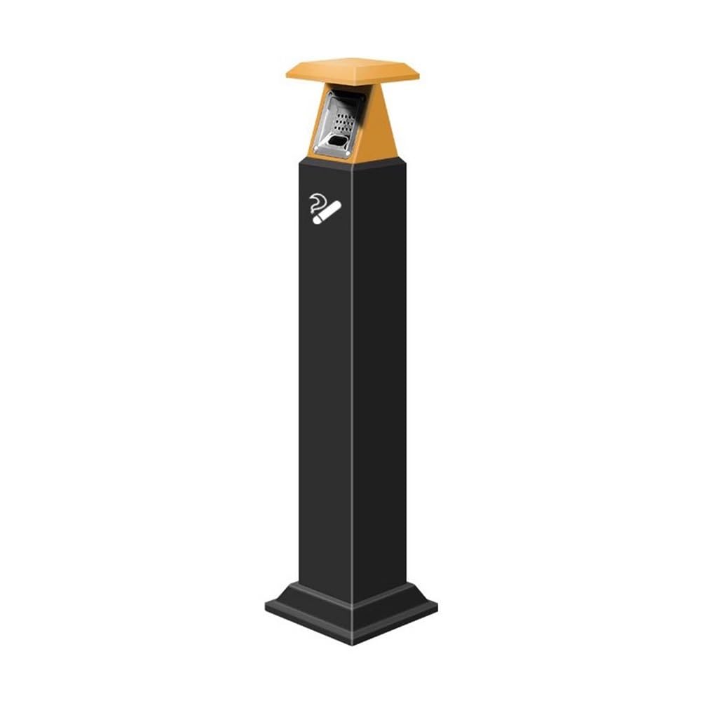 OWOHYG Ashtray Trash Can Double Concave Smoke Extinguishing Board Stainless Steel Ash Pillar, Outdoor Public Standing Ash Column Outdoor Ashtrays For Cigarettes.Orange